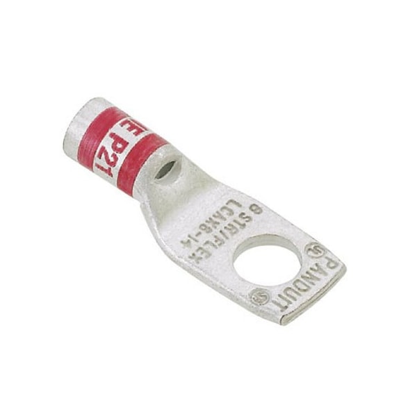 Lug Compression Connector, 500 kcmil Max, 1 to 2 in Stud, Standard Barrel, Copper, Pink